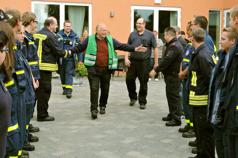 Geburtstagsspalier für CdV Heinrich Horrig 2015. Foto: Archiv Manuela und Heinrich Horrig