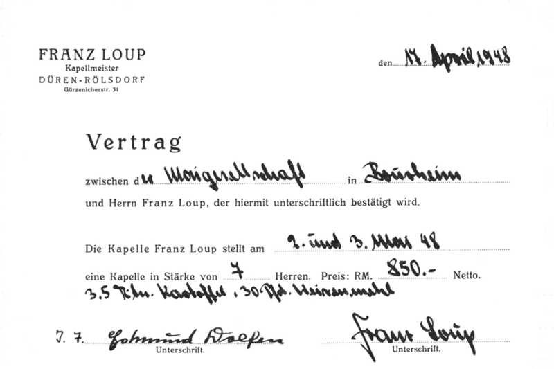 Vertrag_Franz_Loup Vertragsvereinbarung 1948