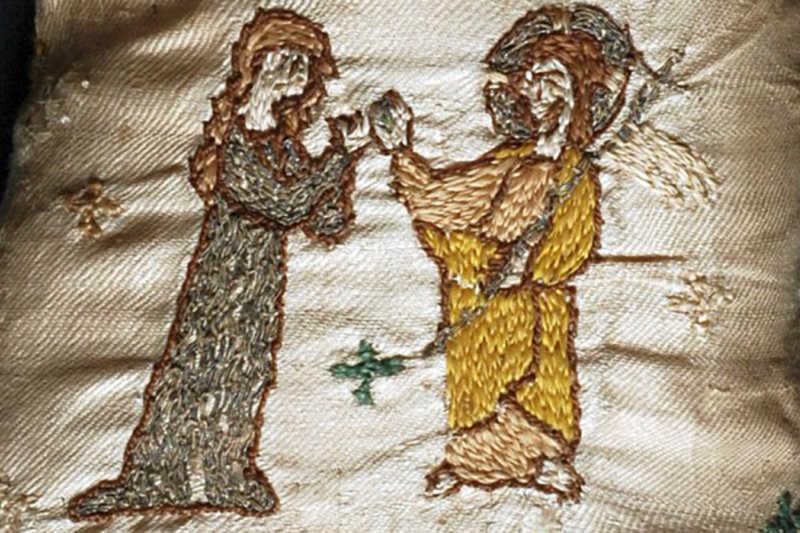 Seidenhandschuh aus dem Schrein der Christina von Stommeln ñ Die Verlobung Seidenhandschuh aus dem Schrein der Christina von Stommeln ñ Die Verlobung
