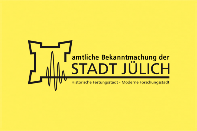 amtliche Bekanntmachung der Stadt Jülich