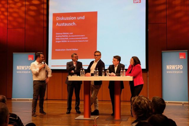 Andrea Nahles und Michael Groschek im Dürener Haus der Stadt | Foto: SPD