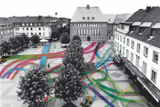 Jülichs Marktplatz nach dem Wiederaufbau | Foto: Foto: Förderverein „Festung Zitadelle Jülich e.V.“