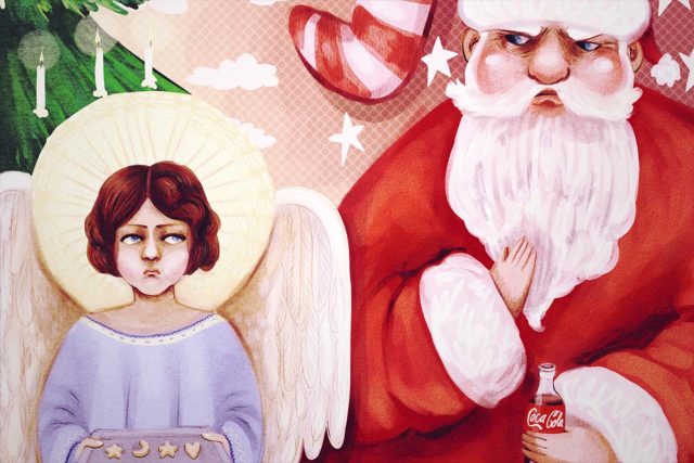 Christkind vs Weihnachtsmann | Illustration: Sophie Dohmen