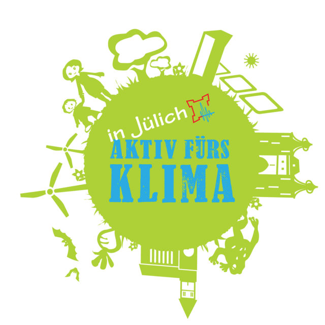 Logo der Stadt Jülich: Aktiv für's Klima