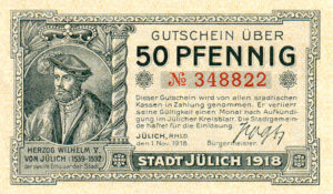 Notgeld der Stadt Jülich von 1918 | Foto: Museum Zitadelle