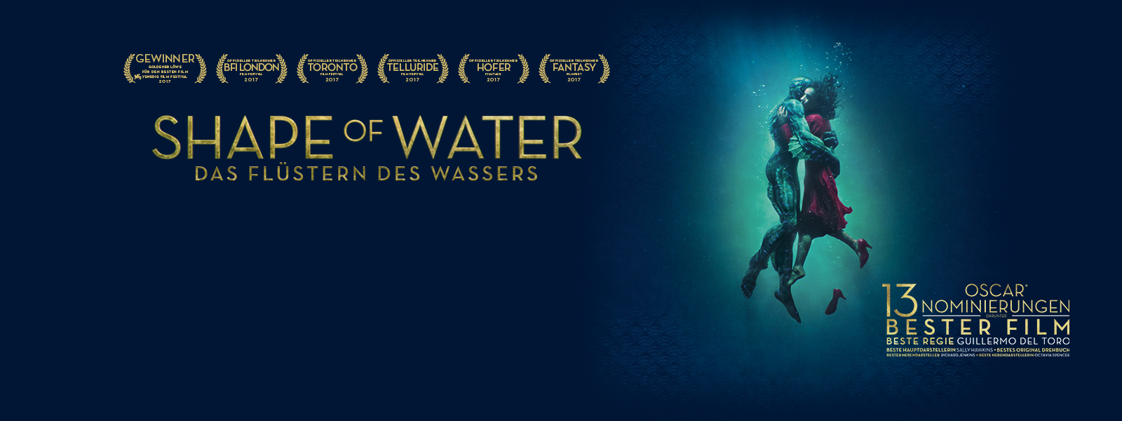 Mehrere Preise hat der Film bereits abgeräumt: Shape Of Water kommt in den Kuba