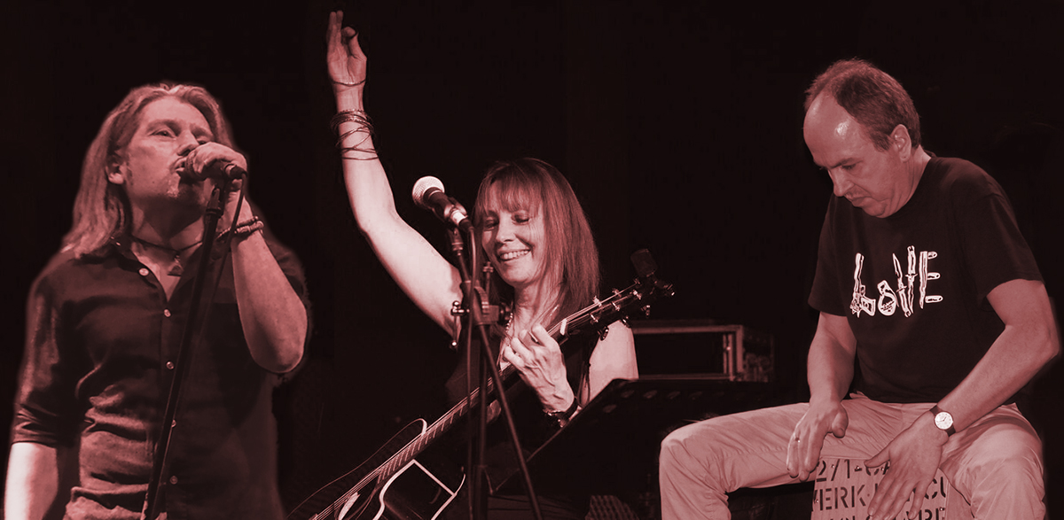 Virginia Lisken (Gesang und Gitarre), Michael Dorp (Gesang, Percussion) sowie Jo Lisken (Cajon) bringen den Summer of Love. Foto: Veranstalter