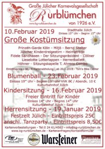 KG Rursternchen 2019 Veranstaltungen