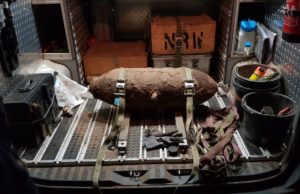 Bei Baggerarbeiten war die Bombe aus dem 2. Weltkrieg in Aldenhoven gefunden worden. Foto: Gemeinde Aldenhoven