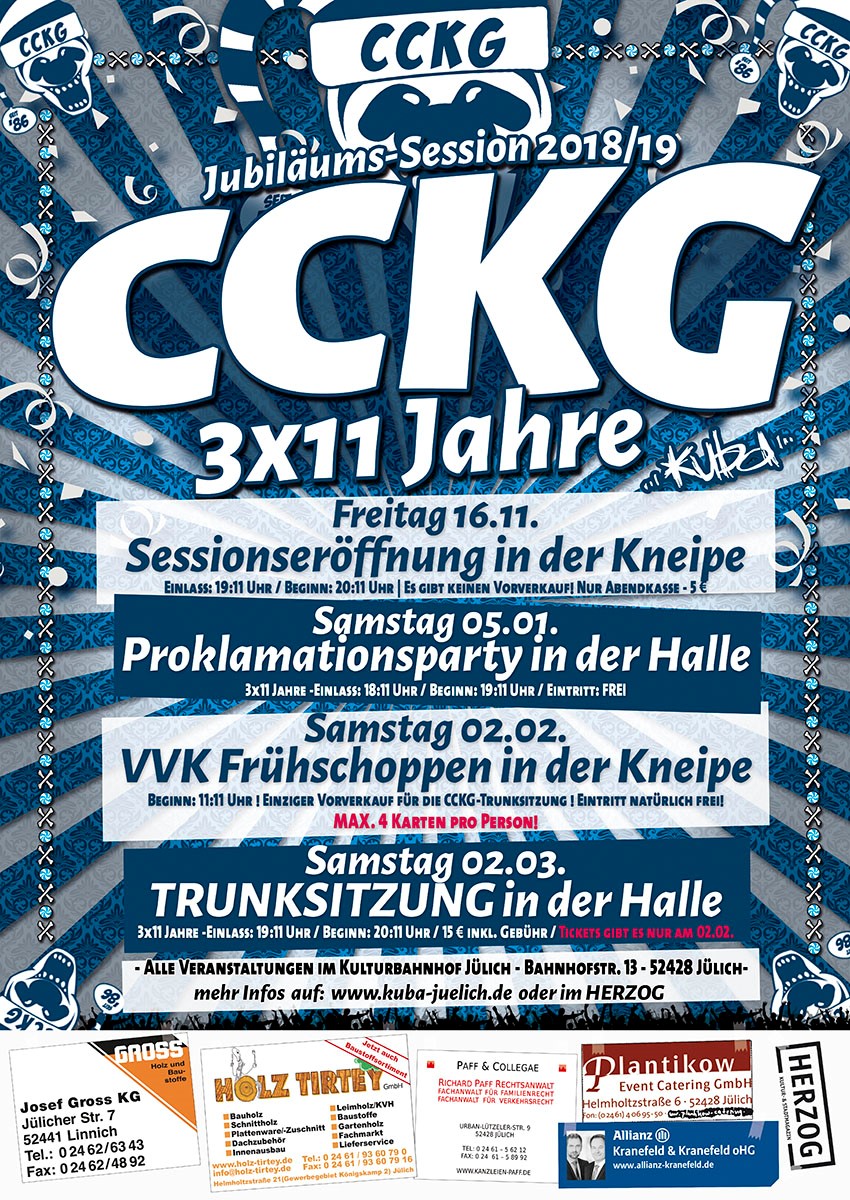 CCKG startet in die Jubiläumssession