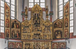 Der Antwerpener Schnitzaltar in der St. Gereon-Kirche in Boslar. Foto: Michael Greve