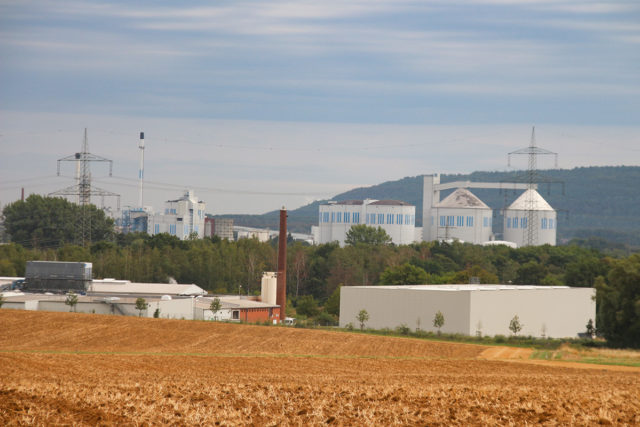 Zuckerfabrik von Kirchberg aus gesehen.