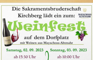 Weinfest auf dem Kirchberger Dorfplatz