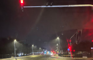 Rurbrücke beleuchtet