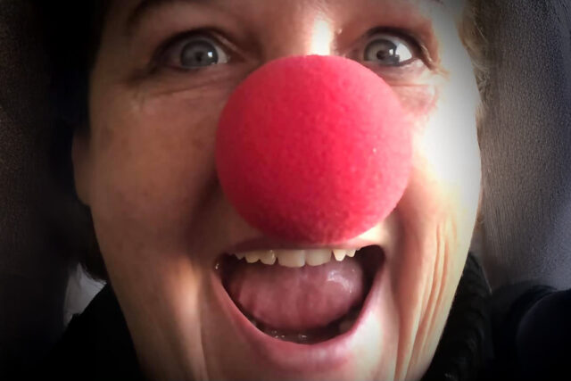 Karneval Pappnase rote Nase