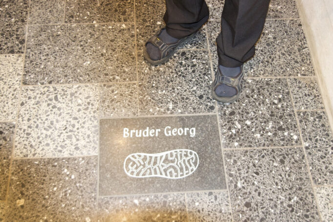 Ein Fußabdruck bleibt