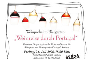 Portugiesische Weinprobe im KuBa-Biergarten