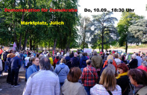 Demonstration für Demokratie