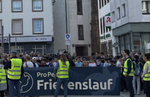 Laufstrecke für den Frieden