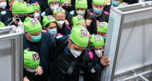 Schlange stehen für die Forschung